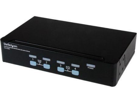 StarTech.com 4 Port Rack Mountable USB KVM Switch With Audio and USB 2.0 Hub - KVM   audio   USB switch - USB - 4 ports - Rack Mountable - 1 local user - 1U Online Sale