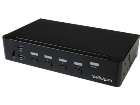 StarTech.com 4-Port DisplayPort KVM Switch - DP KVM Switch with Built-in USB 3.0 Hub for Peripherals - 4K 30 Hz Supply