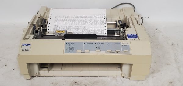 Vintage Epson LQ-570e Dot Matrix Printer Missing Covers For Cheap