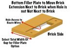 Brick Bottom Filler Spacer Plate for Offset Brick Extensions Fashion