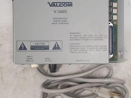 Valcom V-2003A Three Zone One Way Page Control Unit Supply