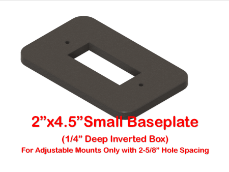 Small Inverted Box Baseplate 2-1 2in x 4in for Adjustable Swivel Mounts Online