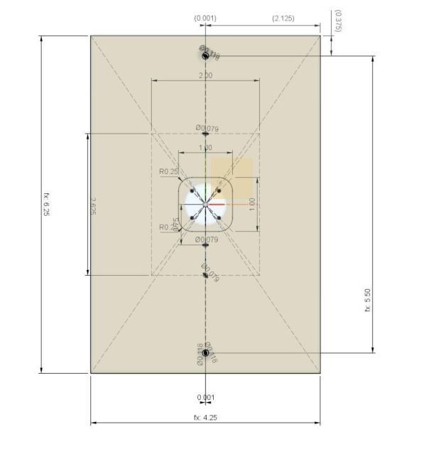 Intercom Cover Plate for Use With Doorbell Mounts - Customizable for different sizes Sale